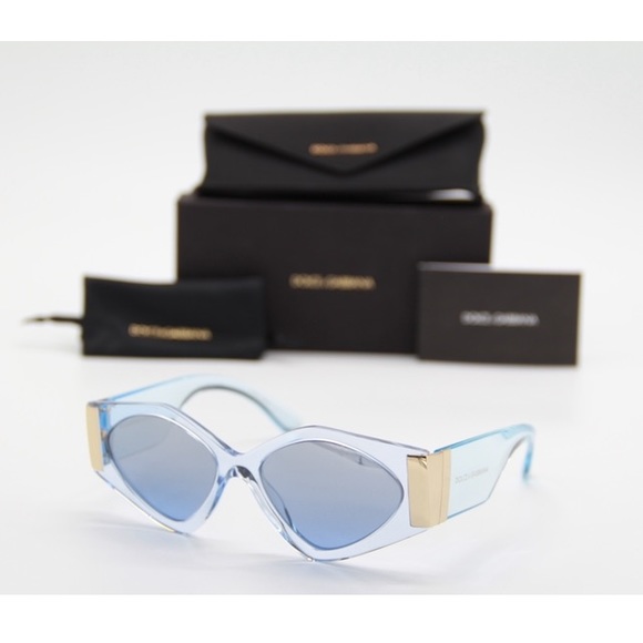 NEW DOLCE&GABBANA DG4396 2955/7C SUNGLASSES DG 4396 BLUE EYEWEAR - Picture 1 of 11